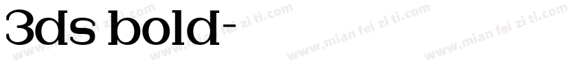 3ds bold字体转换